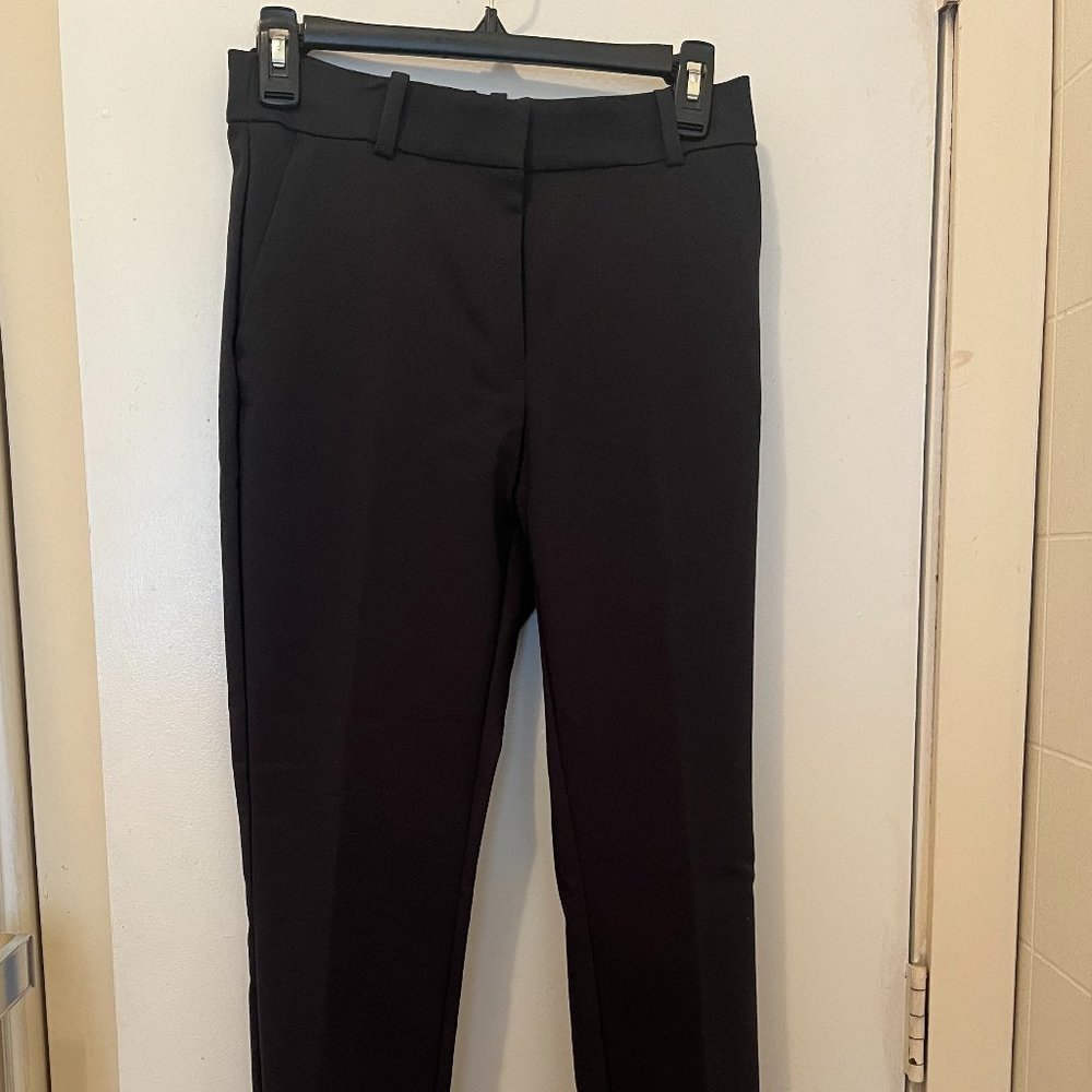 H&M: Women's Ankle-Length Slacks, Elastic Waist, Slim Fit, Color: Navy, Size: 6